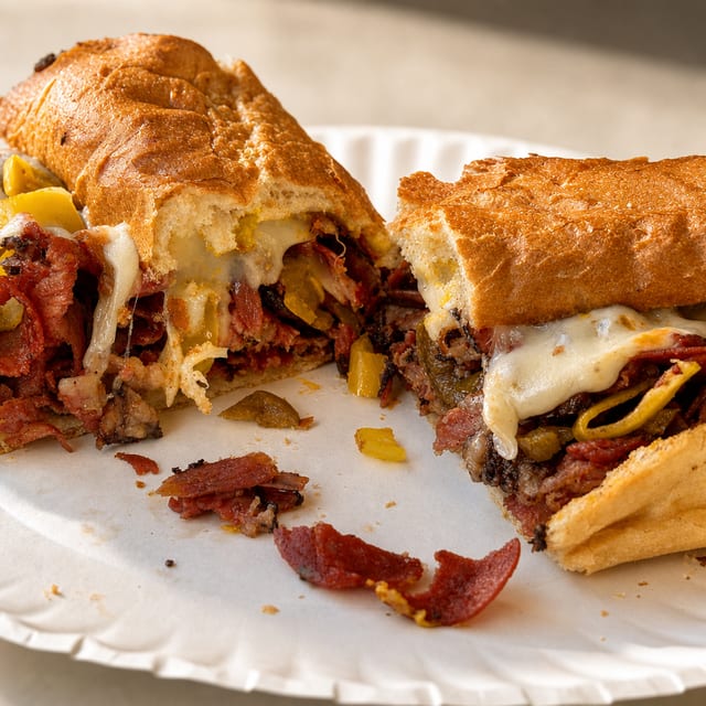 Hot N' Spicy Pastrami Sub.